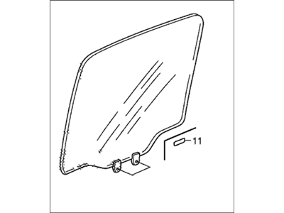 Honda 73450-SJC-C01 Glass Assy., L. RR. Door (Privacy)(Agc)