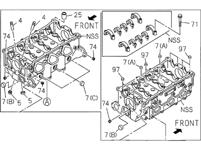 2000 Honda Passport Cylinder Head - 8-97329-289-1