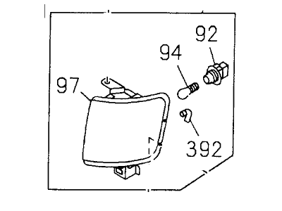 Honda 8-97260-013-1 Lamp Side Combination (R)