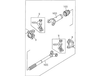 1999 Honda Passport Drive Shaft - 8-97125-302-3