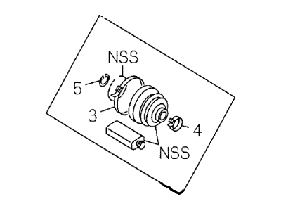 Honda 8-97148-750-0 Boot Kit, Front Driveshaft (Gear Ratio 41/10) (Inboard)