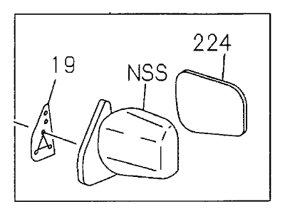 2002 Honda Passport Car Mirror - 8-97291-737-2