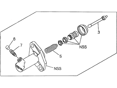 1999 Honda Passport Clutch Slave Cylinder - 8-97201-472-1