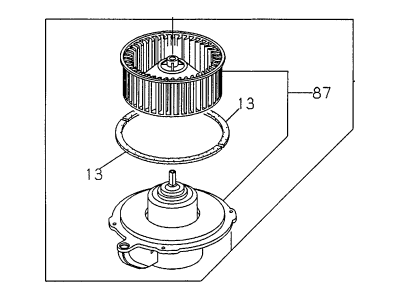 Honda 8-97103-727-0 Motor Assembly, Fan