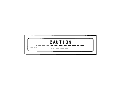 Honda 8-97136-203-0 Label, Caution Tailgate