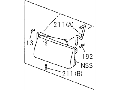 Honda 8-97178-077-0 Headlight Unit, Passenger Side