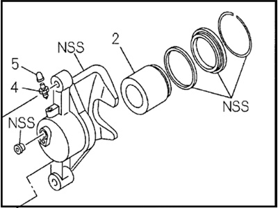 Honda 8-97287-239-0 Caliper, Left Front Disk Brake