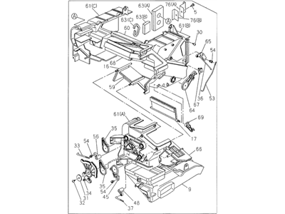 1998 Honda Passport Heater Core - 8-97143-206-0