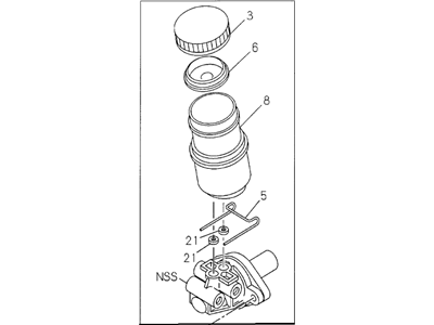 Honda 8-97288-161-0 Master Cylinder Assembly, Brake