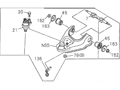 1999 Honda Passport Control Arm - 8-97232-621-1