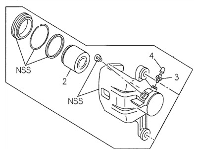 1998 Honda Passport Brake Caliper - 8-97127-629-0