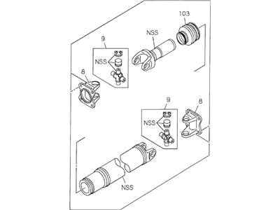 1999 Honda Passport Drive Shaft - 8-97232-169-3