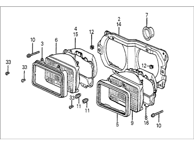 1983 Honda Accord Headlight - 33150-SA6-772