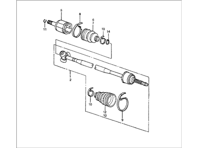 Honda 44305-SA5-010 Driveshaft Assembly, Passenger Side