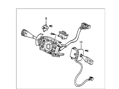 Honda Accord Turn Signal Switch - 35250-SA6-671