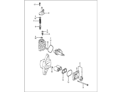 Honda 56110-PC1-010 Pump Sub-Assembly, Power Steering