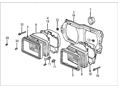 Honda 33100-SA6-772 Headlight Assembly, Passenger Side (Stanley)