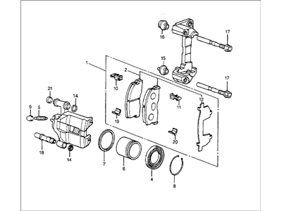 Honda 45210-SA5-674 Caliper Assembly, Passenger Side