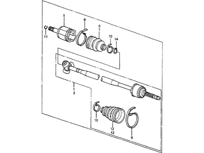 1983 Honda Accord Axle Shaft - 44306-SA5-000