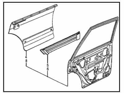 1983 Honda Accord Door Panel - 76150-SB8-671ZZ