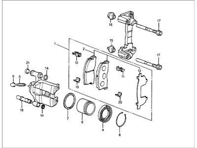 1982 Honda Accord Brake Caliper - 45230-SA5-674