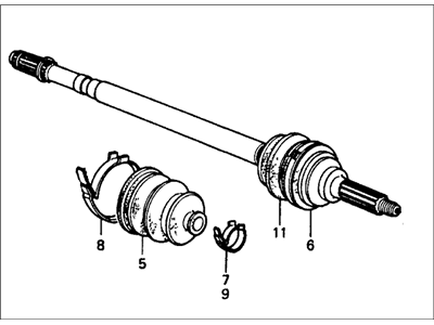 Honda 44011-SA0-000 Driveshaft Set, Driver Side Outboard