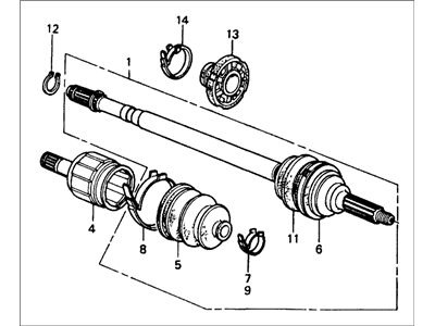 Honda 44306-SA0-013 Driveshaft Assembly, Driver Side