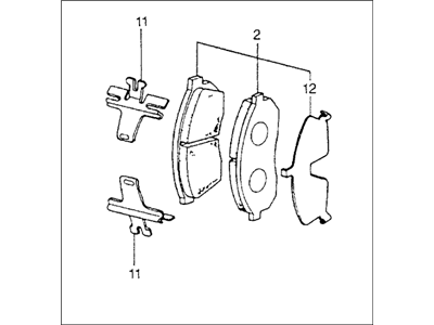 1982 Honda Civic Brake Pad Set - 45022-SA0-405