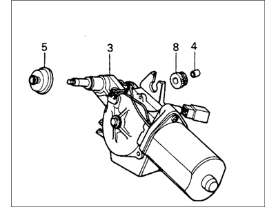 Honda 38420-SA0-743 Motor, Rear Wiper