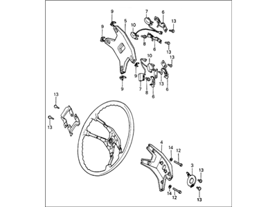 1980 Honda Civic Steering Wheel - 53110-SA0-692ZA