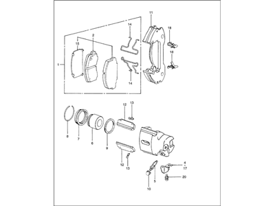 Honda 45230-SA3-672 Caliper Assembly, Driver Side