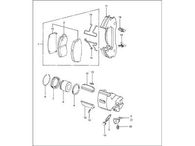 Honda 45210-SA3-672 Caliper Assembly, Passenger Side