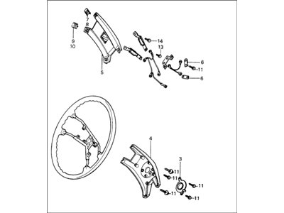 1983 Honda Civic Steering Wheel - 53110-692-023ZA