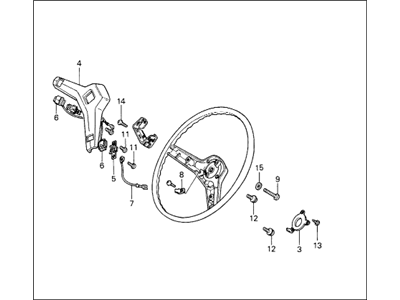 Honda 53110-693-902ZA Wheel, Steering (Black) (Tokyo Seat)