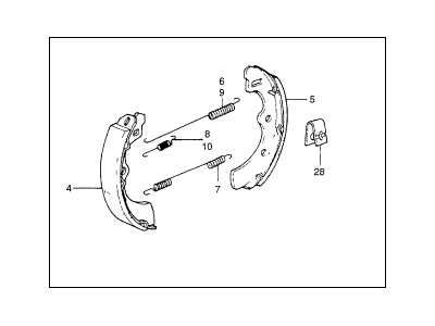 Honda 064B3-SA0-900 Shoe Kit, Brake