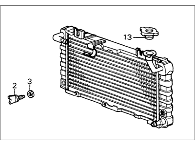 1980 Honda Civic Radiator - 19010-PA6-721