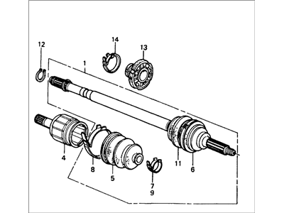 Honda 44305-SA0-003 Driveshaft Assembly, Passenger Side