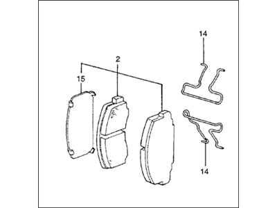 1981 Honda Civic Brake Pad Set - 064A5-SA3-671