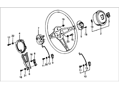 1976 Honda Civic Steering Wheel - 53100-659-902