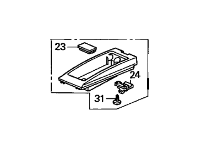 Honda 83406-S84-A01ZA Tray, Armrest (Graphite Black)