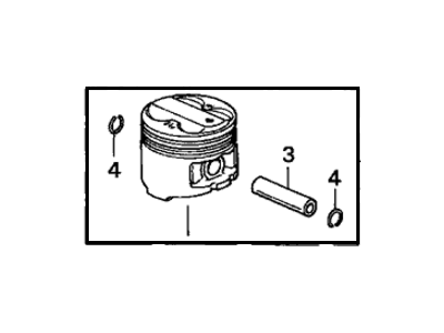 Honda 13030-PAA-A00 Piston Set (Over Size) (0.25)