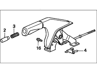 Honda 47105-S84-A02ZA Lever Assy., Parking Brake *NH167L* (GRAPHITE BLACK)