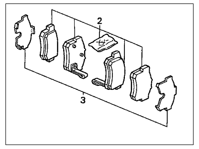 Honda 43022-SY8-A02 Set, Pad Rear (Ad34