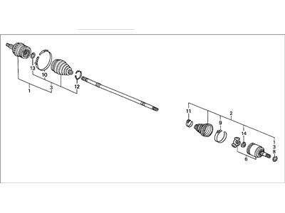 2001 Honda Accord Axle Shaft - 44305-S87-C52