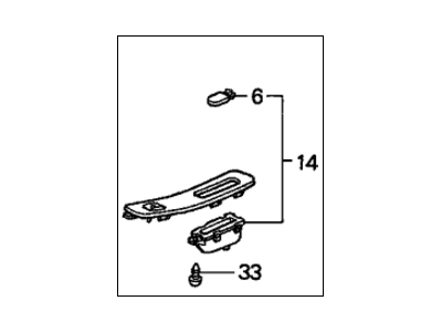 Honda 83561-S84-A11ZA Panel, Pull Pocket *B95L* (Passenger Side) (LAPIS)