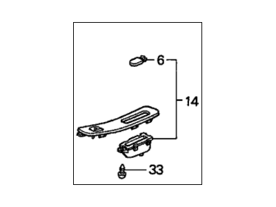 Honda 83561-S87-A51ZA Panel, Pull Pocket *Twood* (Passenger Side) (WOOD GRAIN)