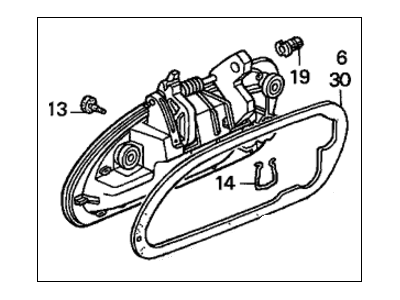 Honda 72140-S86-K11 Handle Assembly, Right Front Door (Outer)