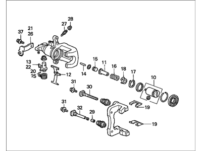 Honda 43018-S84-A12 Caliper Sub-Assembly