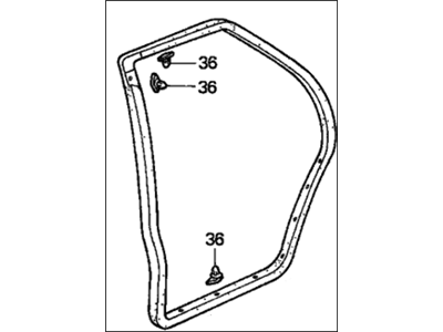 Honda 72850-S84-A01 Weatherstrip, L. RR. Door