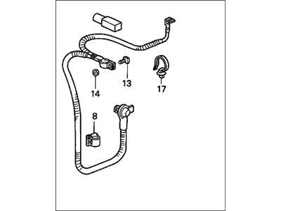 Honda 32410-S87-A00 Cable Assembly, Starter